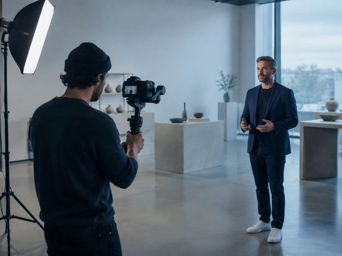 Videodreh mit Gimbal-Kamera bei einem Kunden