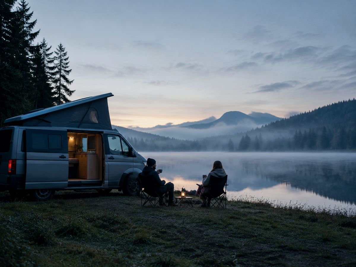 VAYARO Camping-Content: VW Grand California am See – Content-Produktion für VW Nutzfahrzeughändler